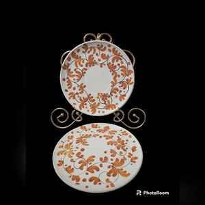 Set of 2 Gump's Italy soup plates 7.75" rare EUC